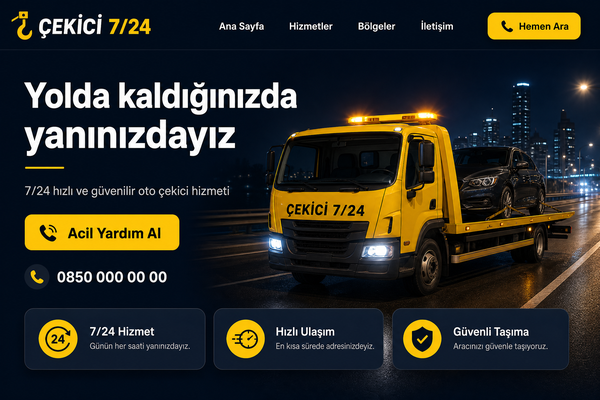 Çekici firması web sitesi tasarımı