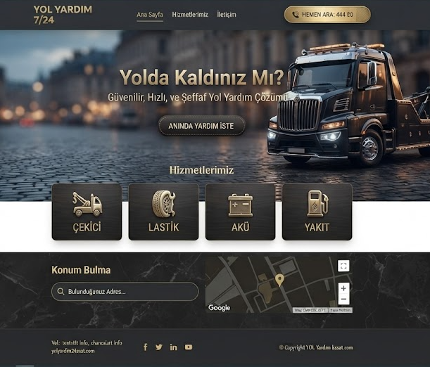 Çekici web sitesi örneği