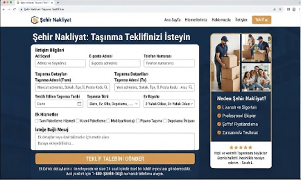 Nakliye online teklif sistemi
