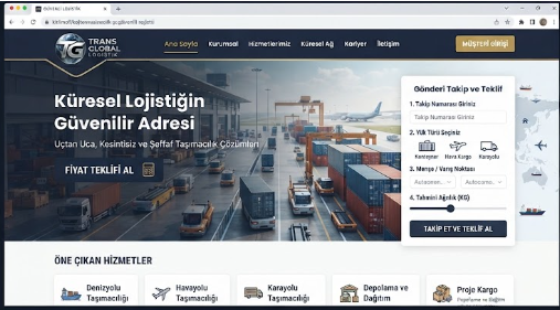 Şehirler arası nakliye web sitesi