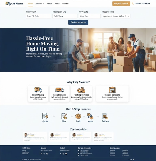 Nakliye web sitesi örneği